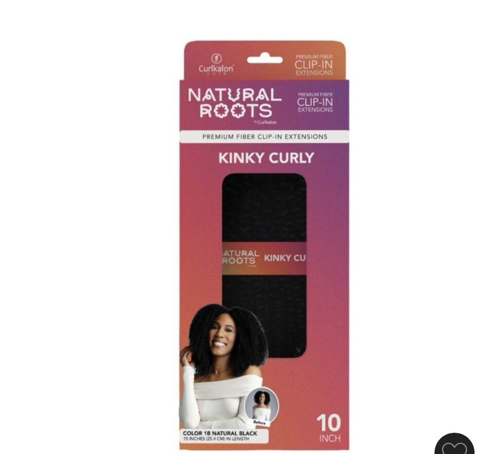 Curlkalon Kinky Curly 10" Clip-In Natural Black Hair Extension - 9ct